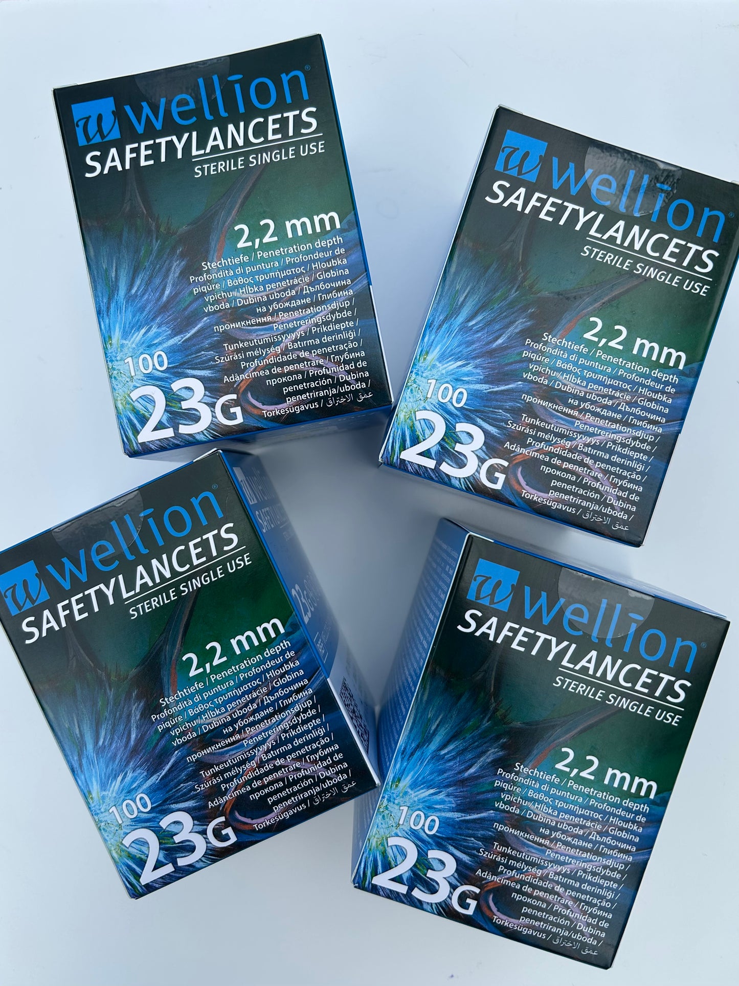 Jednorázové lancety 100ks Wellion SAFETY 23G – 2,2mm | WellionVet BELUA