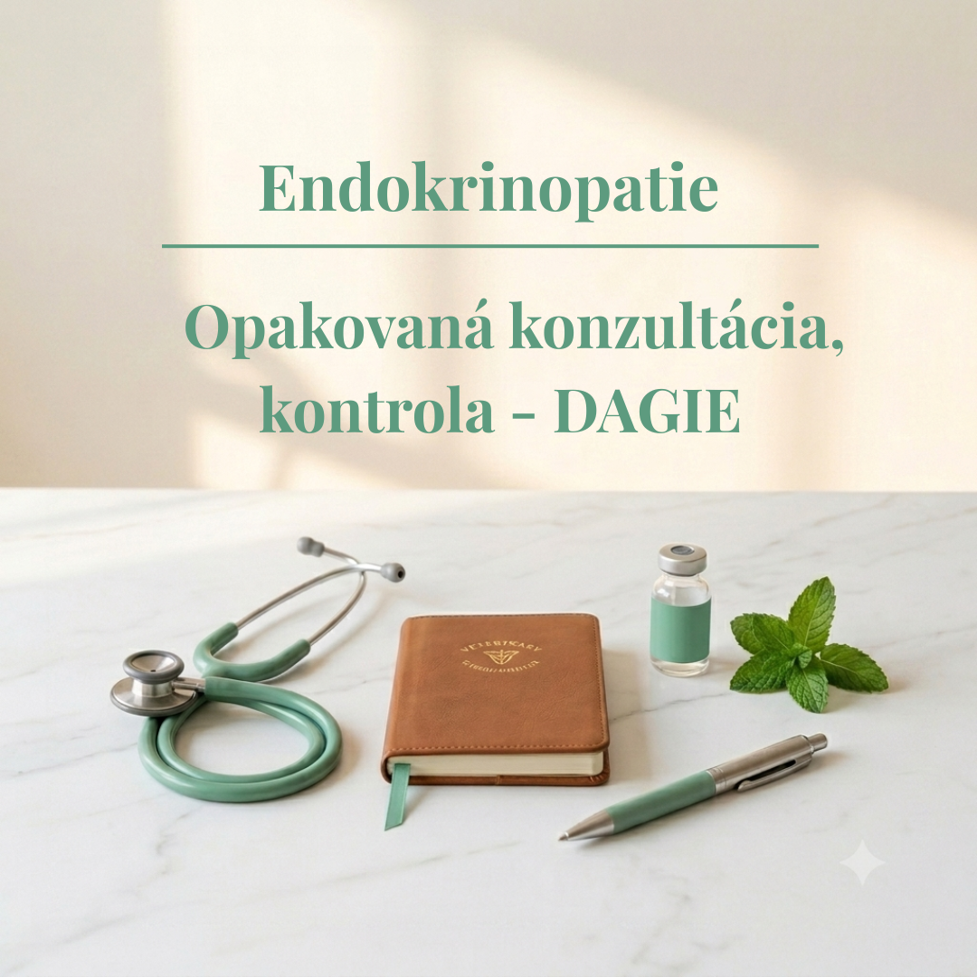 Opakovaná konzultácia endokrinopatie - kontrola a úprava liečby hormonálnych ochorení psov a mačiek