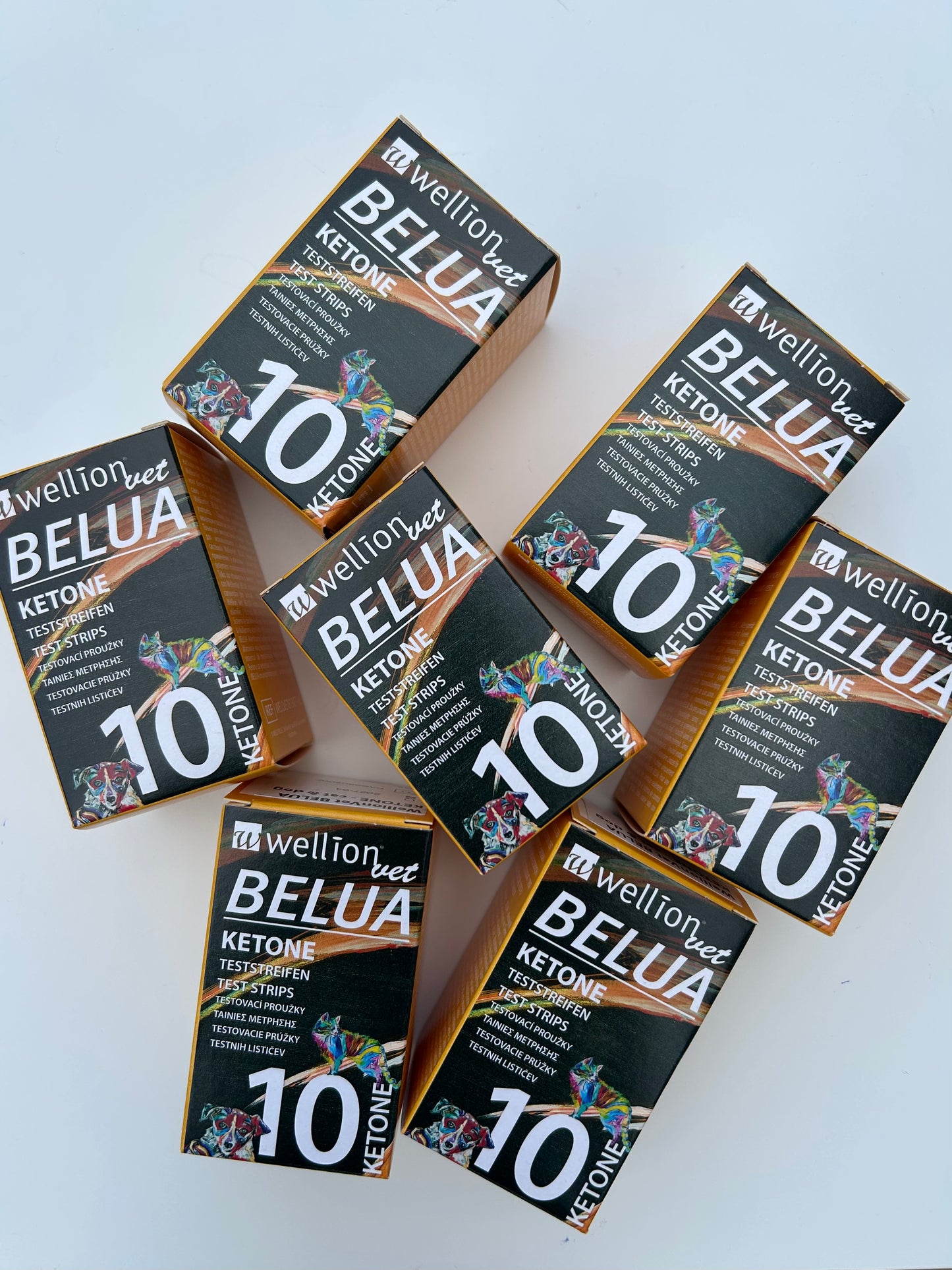10 ks Ketónové testovacie prúžky pre psy a mačky | WellionVet BELUA