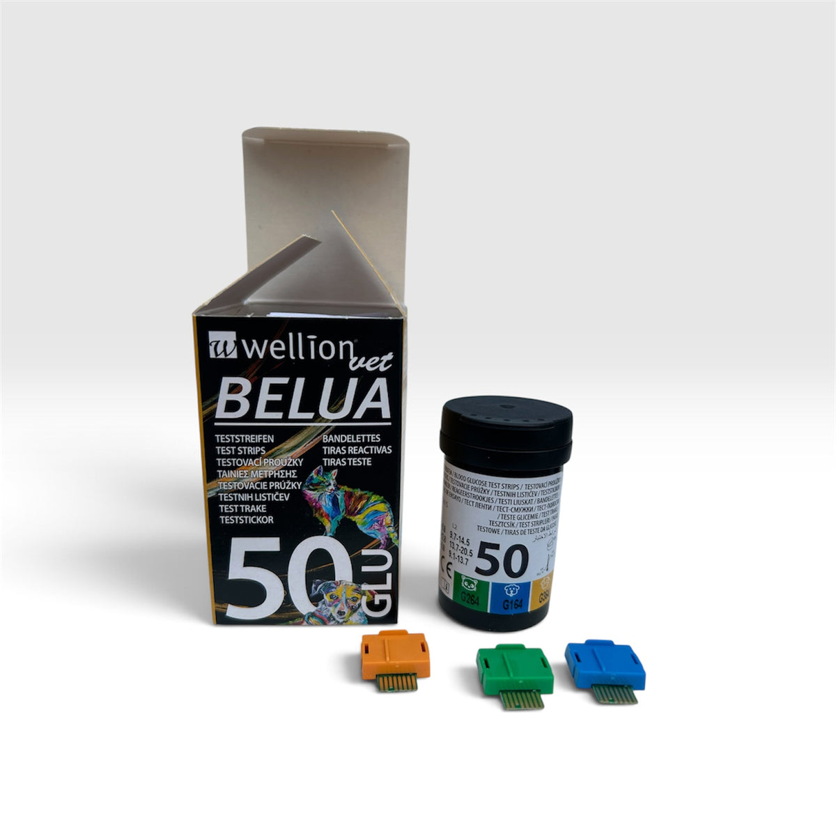 50 ks Glukózové testovacie prúžky pre psy a mačky | WellionVet BELUA