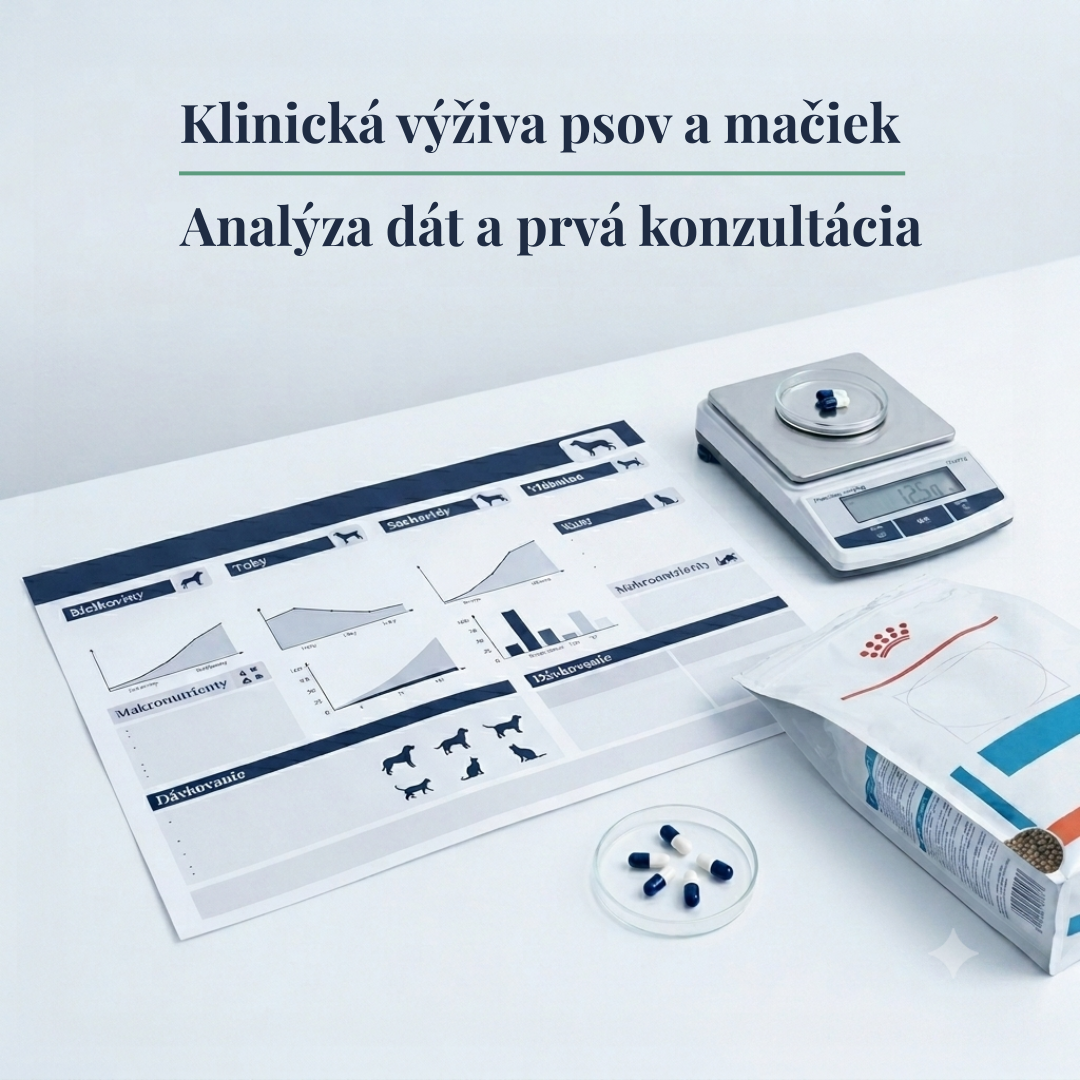 Klinická výživa psov a mačiek – prvá analýza dát, stav a ďalší postup - prvá odborná konzultácia DAGIE